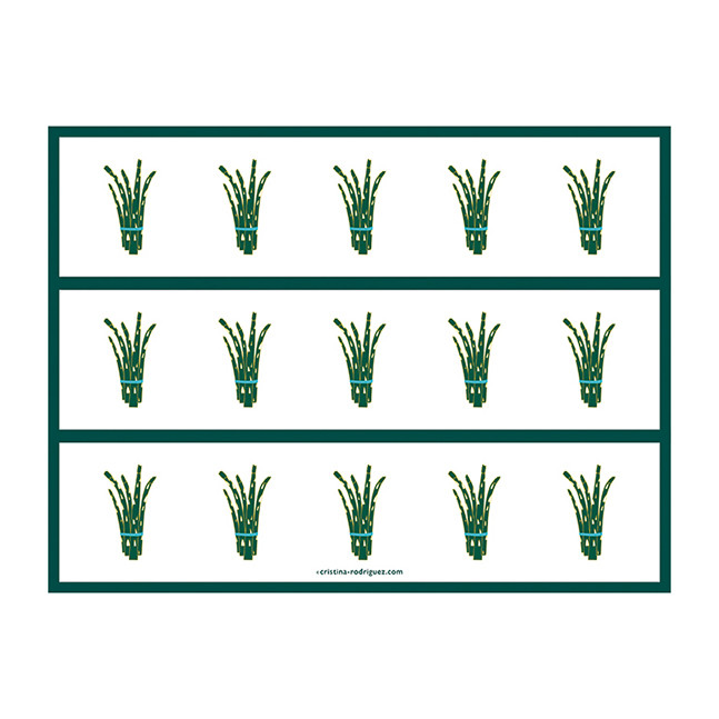 Cristina Rodriguez Design - Asparagus in White and Green