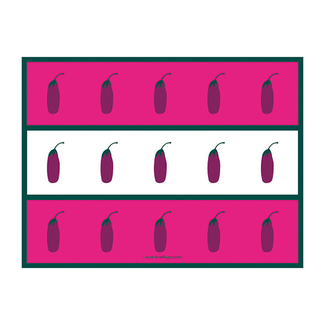 Eggplants in Pink and White