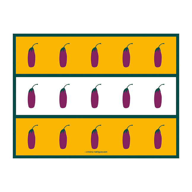 Eggplants in Yellow and White