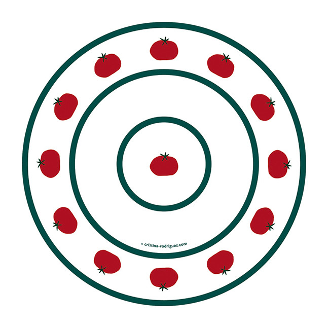 Cristina Rodriguez Design - Tomatoes in White and Green