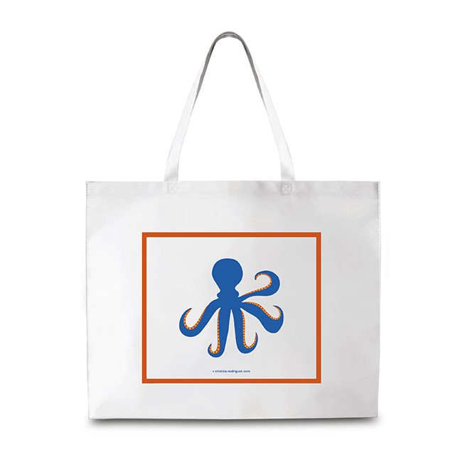 Octopus in White and Orange
