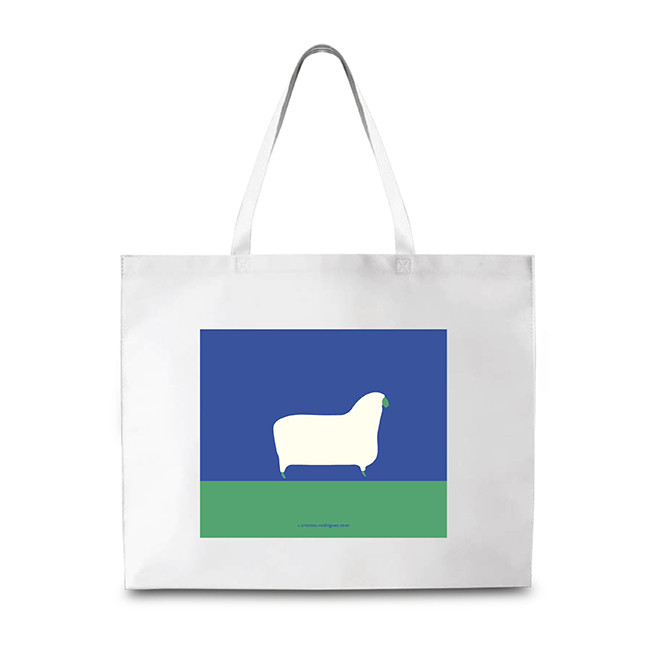 Sheep in Blue and Green