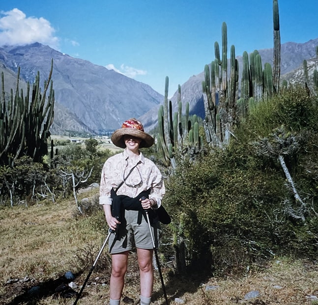 Cristina Rodriguez in 2004 at Inca Trail, Peru