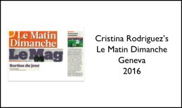 Cristina Rodriguez's La Matin Dimanche Geneva 2016