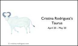Cristina Rodriguez's Taurus April 20 -May 20