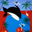 Cristina Rodriguez's Painting - Watching the Whale Play With the Blondes - 2001