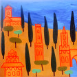 Cristina Rodriguez's Painting - Looking at the River Arno - 2002