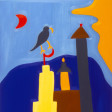 Cristina Rodriguez's Painting - The Bird Watching Manhattan From the Top of this Building - 1995