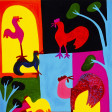 Cristina Rodriguez's Painting - Hens and Cockerels - 1997