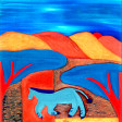 Cristina Rodriguez's Painting - Wild Donkeys - 1997