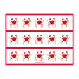 Cristina Rodriguez Design - Crabs in White and Red