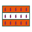 Cristina Rodriguez Design - Eggplants in Orange and White