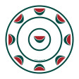 Cristina Rodriguez Design - Watermelons in White and Green