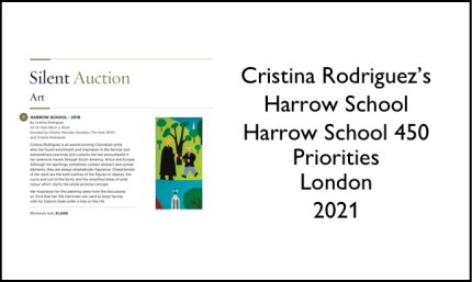 Cristina Rodriguez's Harrow School 450 Priorities London 2021