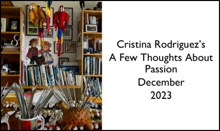 Cristina Rodriguez´s thoughts december 2023
