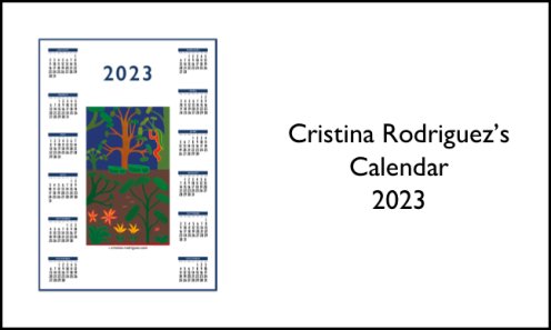 Cristina Rodriguez's Calendar 2023