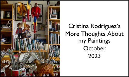 A few thoughts about my painting October 2023